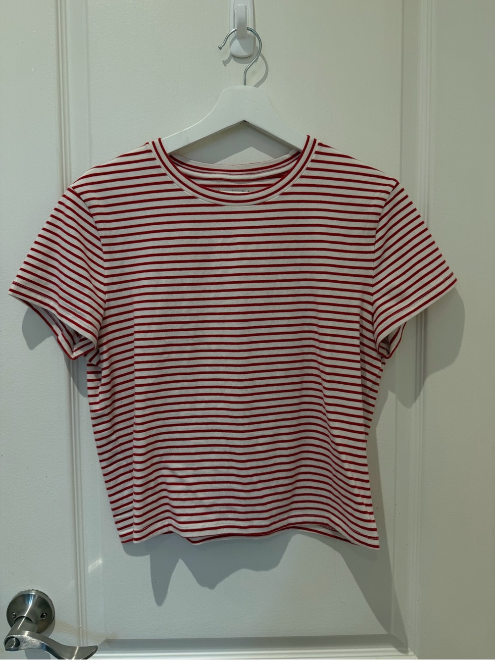 Striped Red & White Abercrombie Baby Tee